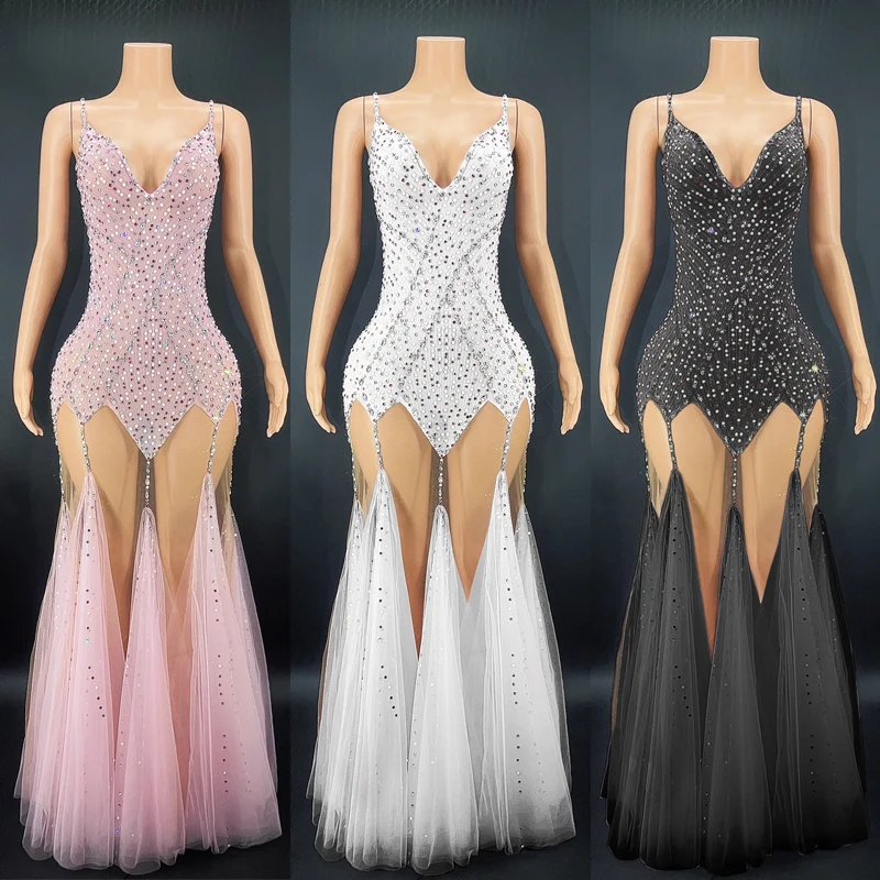 Multi-Colors Rhinestones Dress Birthday Party Banquets Evening Dresses Singer Performance Stage Costume Drag Show Clothing
Multi-Colors Rhinestones Dress Birthday Party Banquets Evening Dresses Singer Performance Stage Costume Drag Show Clothing