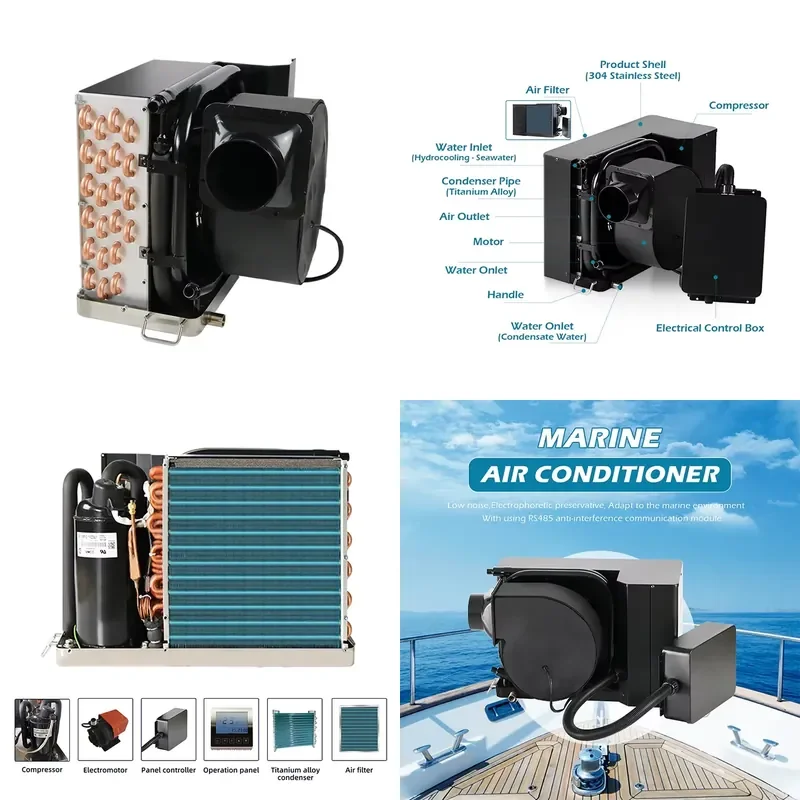 50Hz 60Hz DC 12v HVAC System Heat Exchanger Marine Heat Pump Heating and Cooling Marine Air Conditioning 9000BTU-12000BTU
50Hz 60Hz DC 12v HVAC System Heat Exchanger Marine Heat Pump Heating and Cooling Marine Air Conditioning 9000BTU-12000BTU