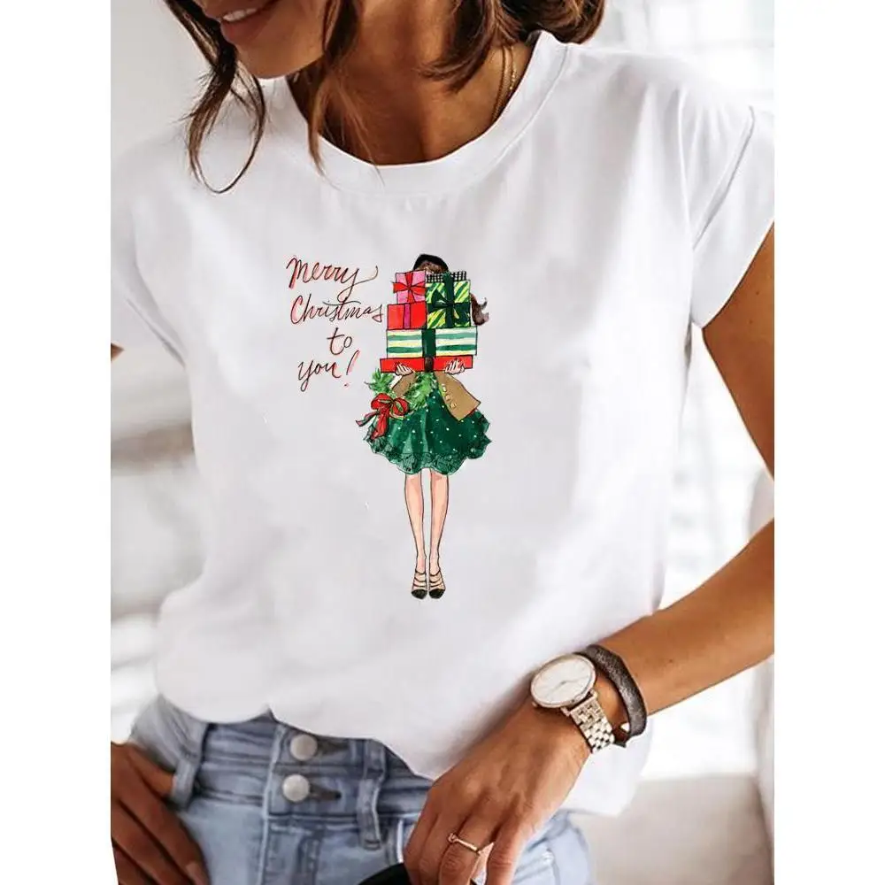 Merry Christmas Christmas Tree Christmas Gift New Year Pattern Printed Short Sleeve T-Shirt for Women
Merry Christmas Christmas Tree Christmas Gift New Year Pattern Printed Short Sleeve T-Shirt for Women