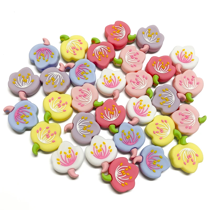 10pcs Cherry Blossom Silicone Beads Soft Silicone Flower Beads for DIY Craft Pen Accessories Baby Teething Toys
10pcs Cherry Blossom Silicone Beads Soft Silicone Flower Beads for DIY Craft Pen Accessories Baby Teething Toys