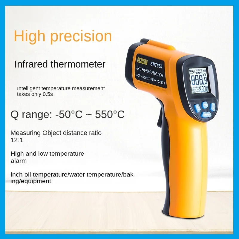 Thermometer, Infrared Laser Temperature Measuring Gun, Handheld Electronic Thermometer, Non-Contact High Temperature Thermometer
Thermometer, Infrared Laser Temperature Measuring Gun, Handheld Electronic Thermometer, Non-Contact High Temperature Thermometer