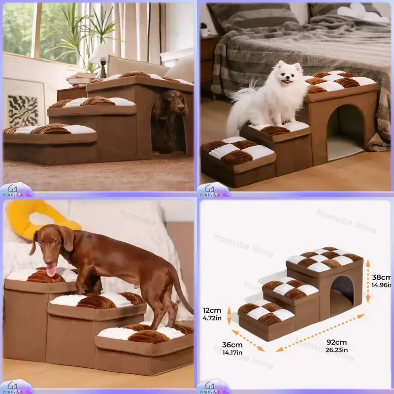 3 Step Folding Pet Stairs for Dogs and Cats Collapsible Ramp Ladder with Non Slip Treads Indoor Outdoor Use Space Saving Dog
3 Step Folding Pet Stairs for Dogs and Cats Collapsible Ramp Ladder with Non Slip Treads Indoor Outdoor Use Space Saving Dog