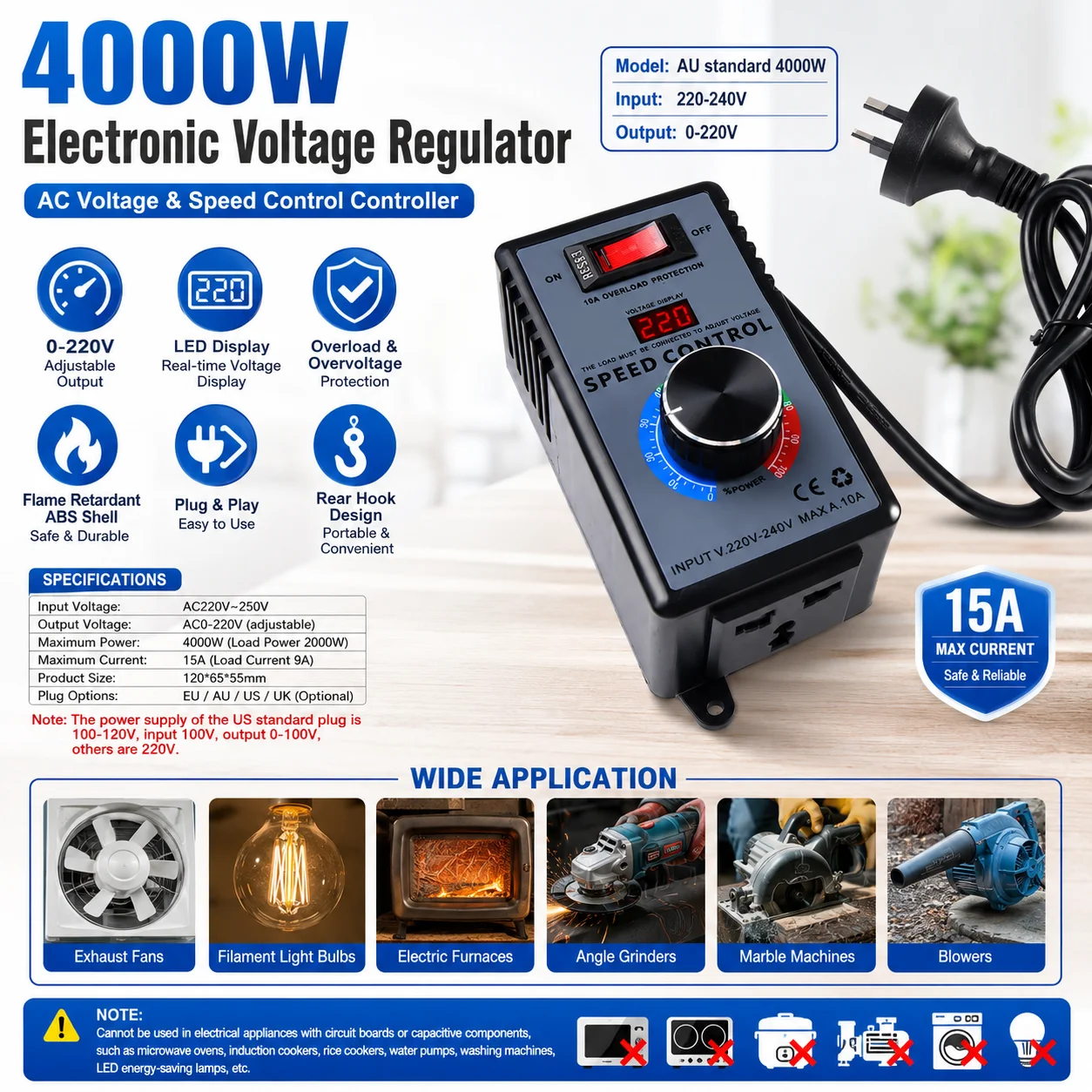 Angle Grinder Governor Speed Controller Swiths Hand Drill Polish Fans Stepless Electric Drill Polish Stepless Speed Regulation
Angle Grinder Governor Speed Controller Swiths Hand Drill Polish Fans Stepless Electric Drill Polish Stepless Speed Regulation