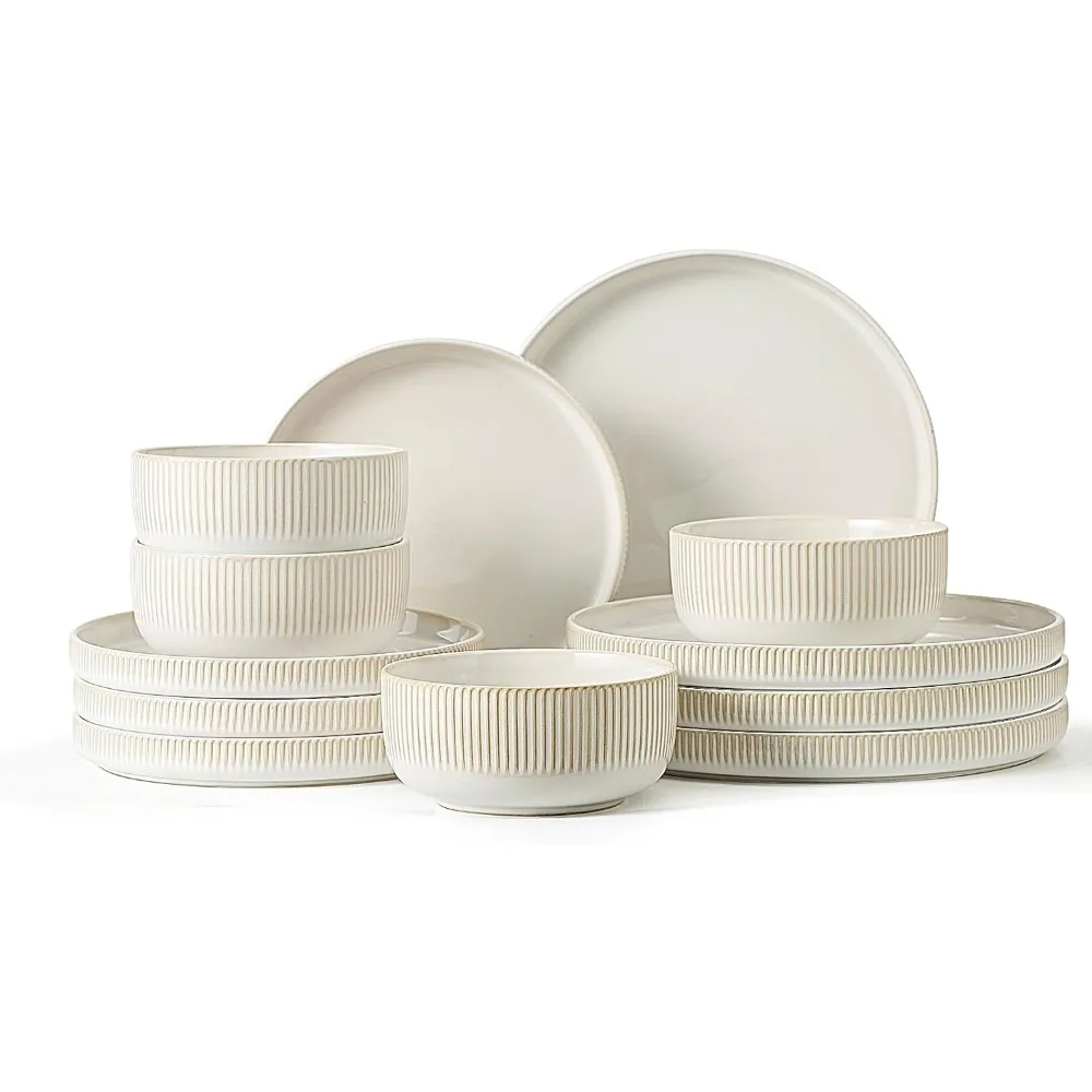 stoneware dinnerware sets for 4,12 piece kitchen plates and bowls set,reactive glaze porcelain dinnerware sets scratch resistan
stoneware dinnerware sets for 4,12 piece kitchen plates and bowls set,reactive glaze porcelain dinnerware sets scratch resistan