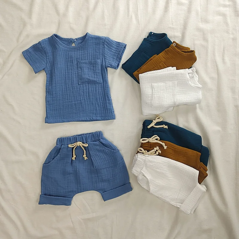 Organic Cotton Baby Clothes Set Summer Casual Tops Shorts For Boys Girls Set Unisex Toddlers 2 Pieces Kids Baby Outifs Clothing
Organic Cotton Baby Clothes Set Summer Casual Tops Shorts For Boys Girls Set Unisex Toddlers 2 Pieces Kids Baby Outifs Clothing