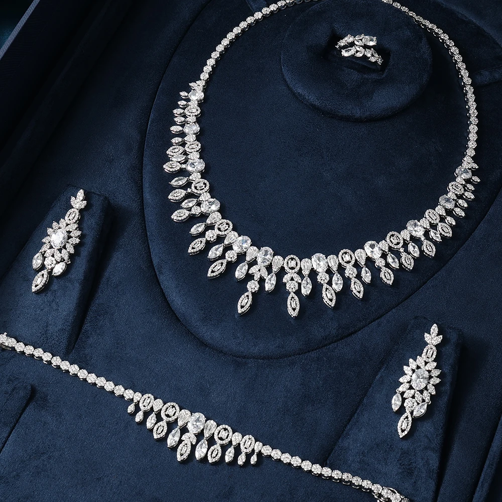IN JEWELIFE Wedding Jewellery Set Women Accessories Cubic Zirconia Necklace Earring Bracelet Ring Woman Jewelry Sets
IN JEWELIFE Wedding Jewellery Set Women Accessories Cubic Zirconia Necklace Earring Bracelet Ring Woman Jewelry Sets