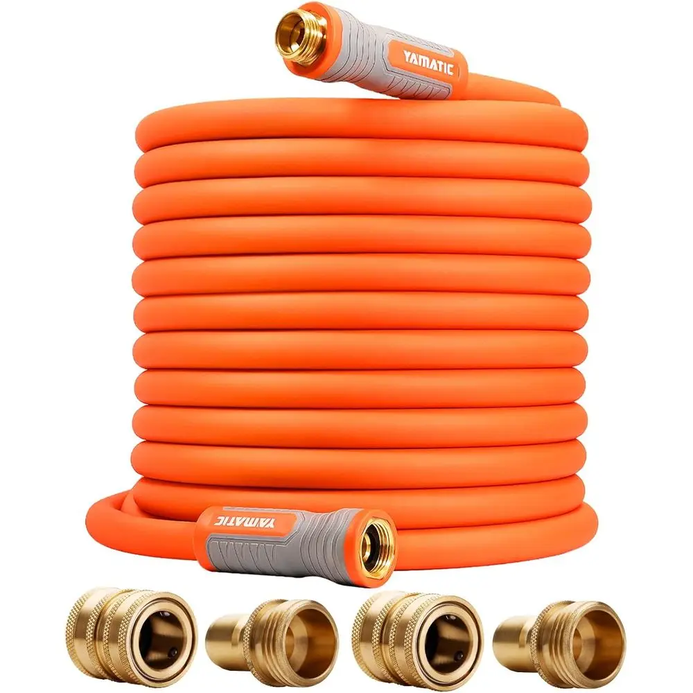 Flexible and Lightweight 5/8 x 100ft Garden Hose with Ergonomic Swivel Connections and 600 PSI Burst Resistance
Flexible and Lightweight 5/8 x 100ft Garden Hose with Ergonomic Swivel Connections and 600 PSI Burst Resistance