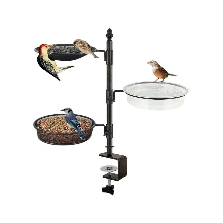 【New Arrival】Deck Mount Bird Feeder with 3 Trays, Adjustable Pole Feeding Station for Wild Birds
【New Arrival】Deck Mount Bird Feeder with 3 Trays, Adjustable Pole Feeding Station for Wild Birds