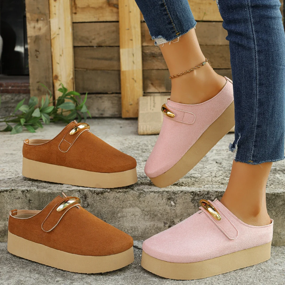 Women Mules Shoes 2025 New Slip-On Slippers Women Fashionable Thick Heel Slippers Retro Style Rubber Sole Sandals Slides Women
Women Mules Shoes 2025 New Slip-On Slippers Women Fashionable Thick Heel Slippers Retro Style Rubber Sole Sandals Slides Women