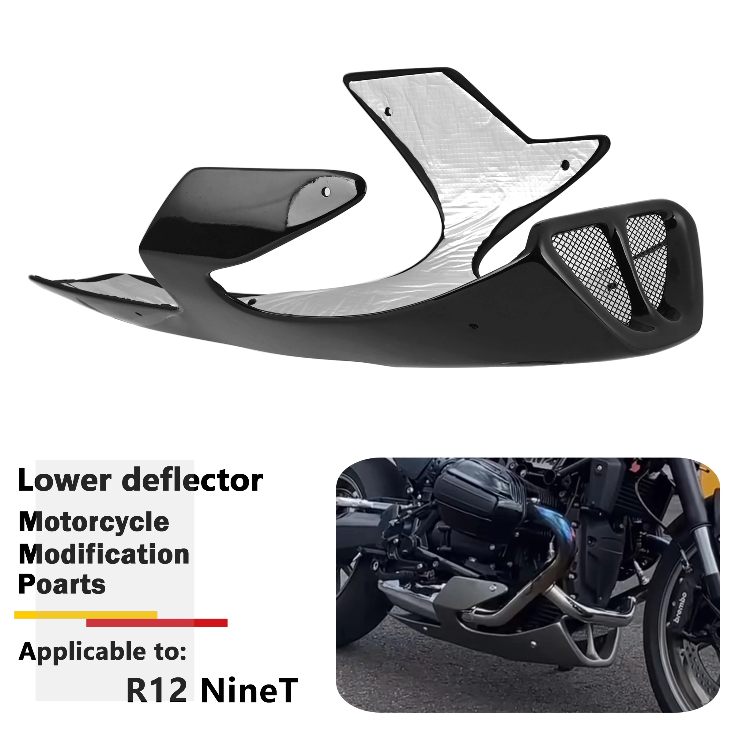 Motorcycle Belly Pan Engine Spoiler Lower Fairing Fits Lower Wind Air Deflector Bottom Guard Plate For BMW R12 NineT
Motorcycle Belly Pan Engine Spoiler Lower Fairing Fits Lower Wind Air Deflector Bottom Guard Plate For BMW R12 NineT