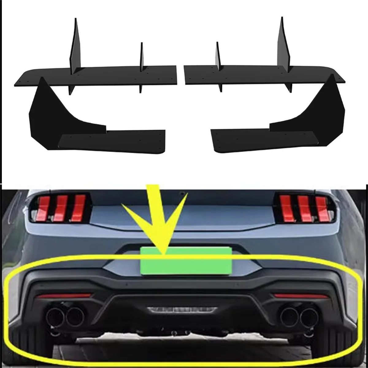 For Ford Mustang 2024-2025 Car Rear Bumper Spoiler Lip Diffuser Modification Part Bumper Guard Protector Cover Car Accessories
For Ford Mustang 2024-2025 Car Rear Bumper Spoiler Lip Diffuser Modification Part Bumper Guard Protector Cover Car Accessories