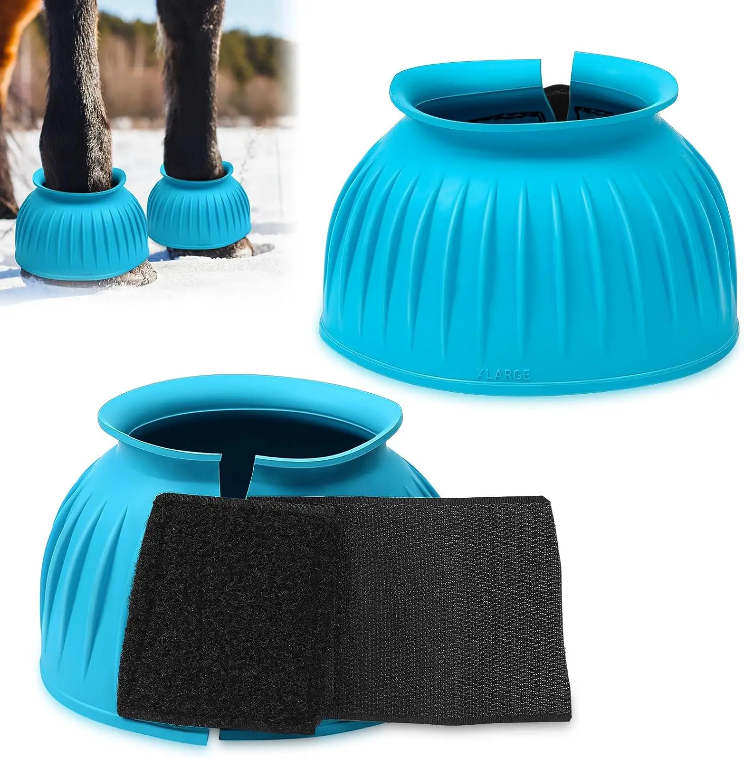2 Pcs Horse Rubber Bell Boots Protect Impacts and Abrasions for Horse Hoof Shock Absorption for Horse Legs with Variety of Size
2 Pcs Horse Rubber Bell Boots Protect Impacts and Abrasions for Horse Hoof Shock Absorption for Horse Legs with Variety of Size