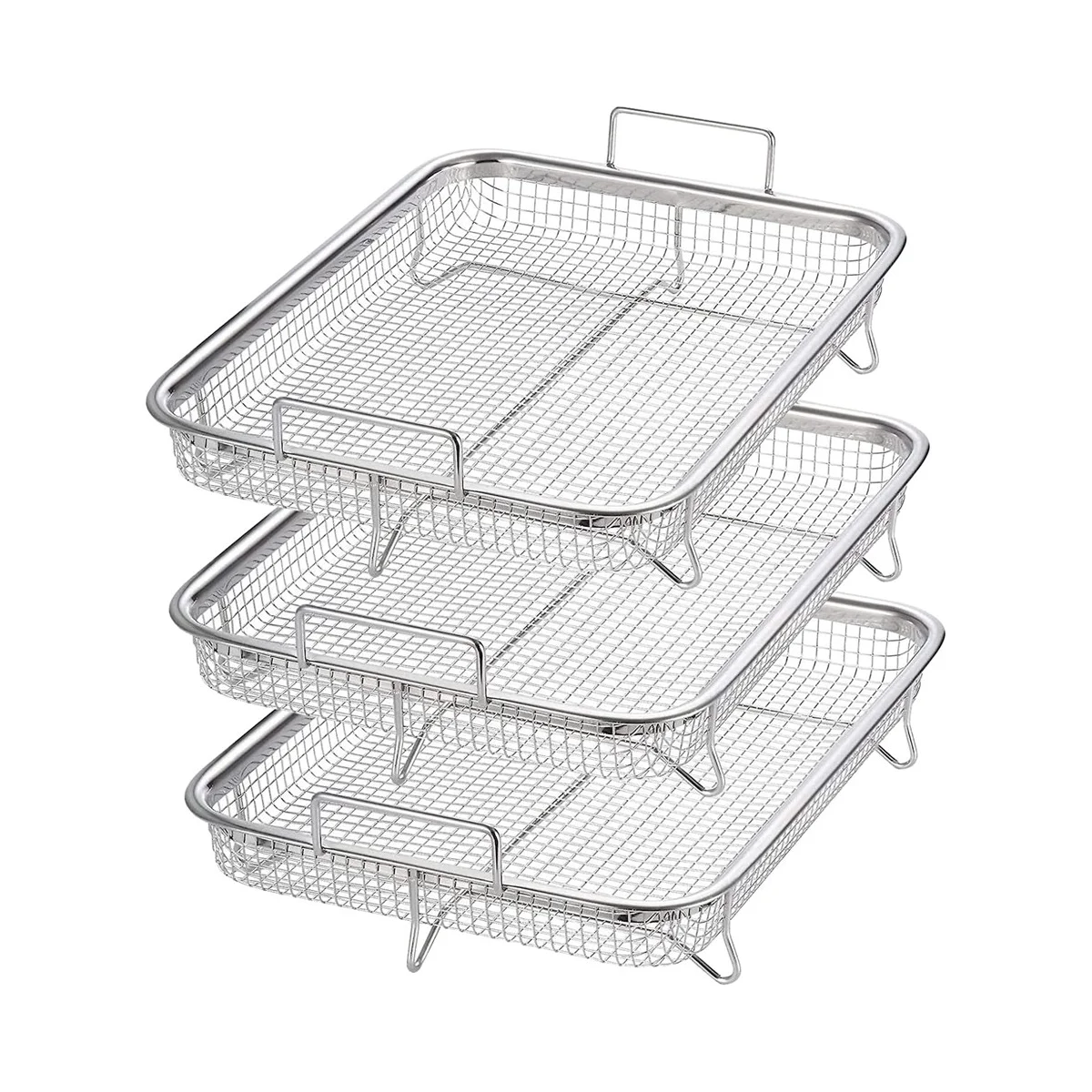 A14G-Air Fryer Basket for Oven, Stainless Steel Grill Basket Non-Stick Mesh Basket Set, Air Fryer Tray Wire Rack
A14G-Air Fryer Basket for Oven, Stainless Steel Grill Basket Non-Stick Mesh Basket Set, Air Fryer Tray Wire Rack