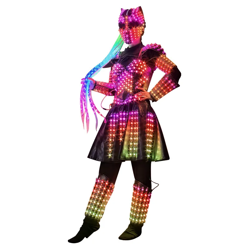 Symphony glowing armor suit women's skirt KTV bar halloween show costume iron blood girl show costume
Symphony glowing armor suit women's skirt KTV bar halloween show costume iron blood girl show costume