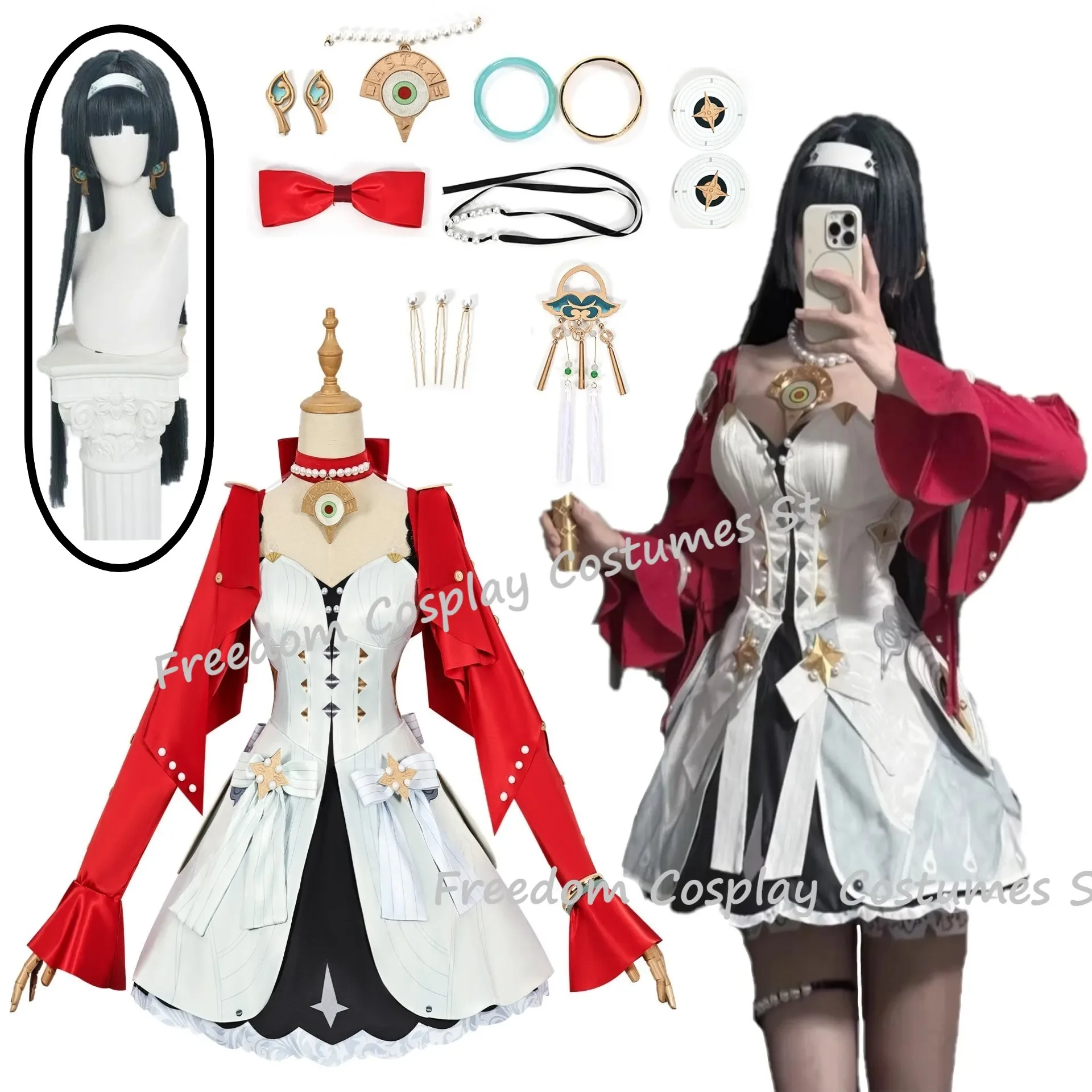Anime Game Zenless Zone Zero Cosplay Astra Yao Costume Sexy Red Dress Uniform Wigs Earrings For Halloween Christmas Cos Suit
Anime Game Zenless Zone Zero Cosplay Astra Yao Costume Sexy Red Dress Uniform Wigs Earrings For Halloween Christmas Cos Suit