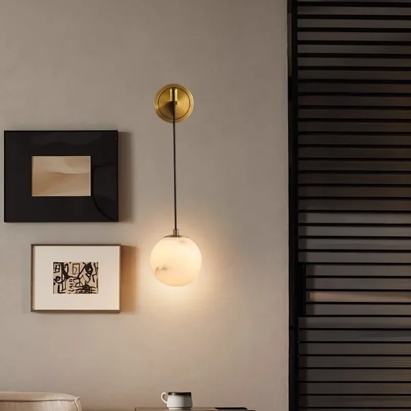 Bedhead Wall Bedroom All Copper Light Luxury Italian Style Spanish Marble Modern Background Wall Lamp Lighting Aisle
Bedhead Wall Bedroom All Copper Light Luxury Italian Style Spanish Marble Modern Background Wall Lamp Lighting Aisle