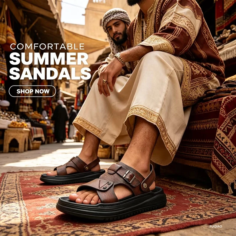 Mens Saudi Arabia Style Sandals Summer Multifunctional Beach Slippers Lightweight Casual Slip On Shoes Anti Slip Breathable
Mens Saudi Arabia Style Sandals Summer Multifunctional Beach Slippers Lightweight Casual Slip On Shoes Anti Slip Breathable