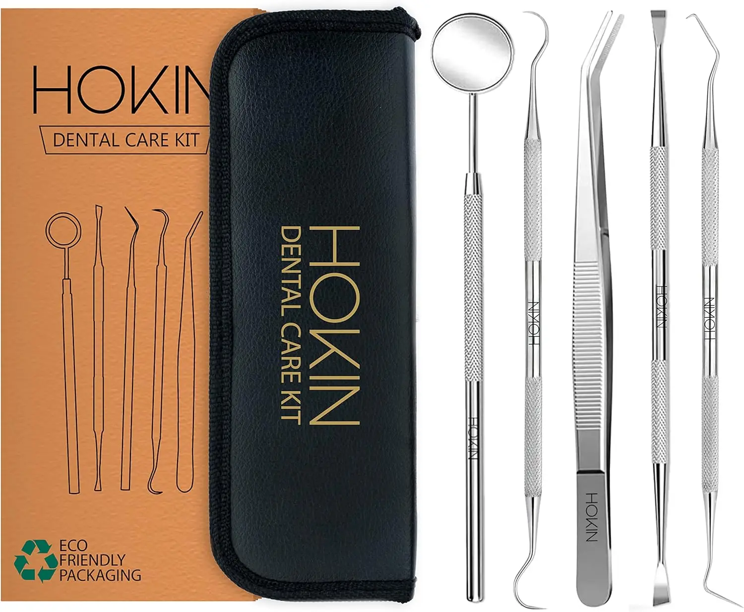 Stainless Steel Dental Picks Kit for Teeth Cleaning and Plaque Removal, 5-Piece Set for Men, Women, Kids & Pets
Stainless Steel Dental Picks Kit for Teeth Cleaning and Plaque Removal, 5-Piece Set for Men, Women, Kids & Pets