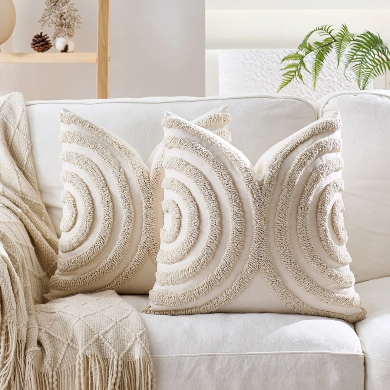 Beige Decoration Cushion Cover Tufted Tassles Diamond Half Circle Boho Style Pillow Case for Sofa Couch Chair Bed 45x45cm
Beige Decoration Cushion Cover Tufted Tassles Diamond Half Circle Boho Style Pillow Case for Sofa Couch Chair Bed 45x45cm