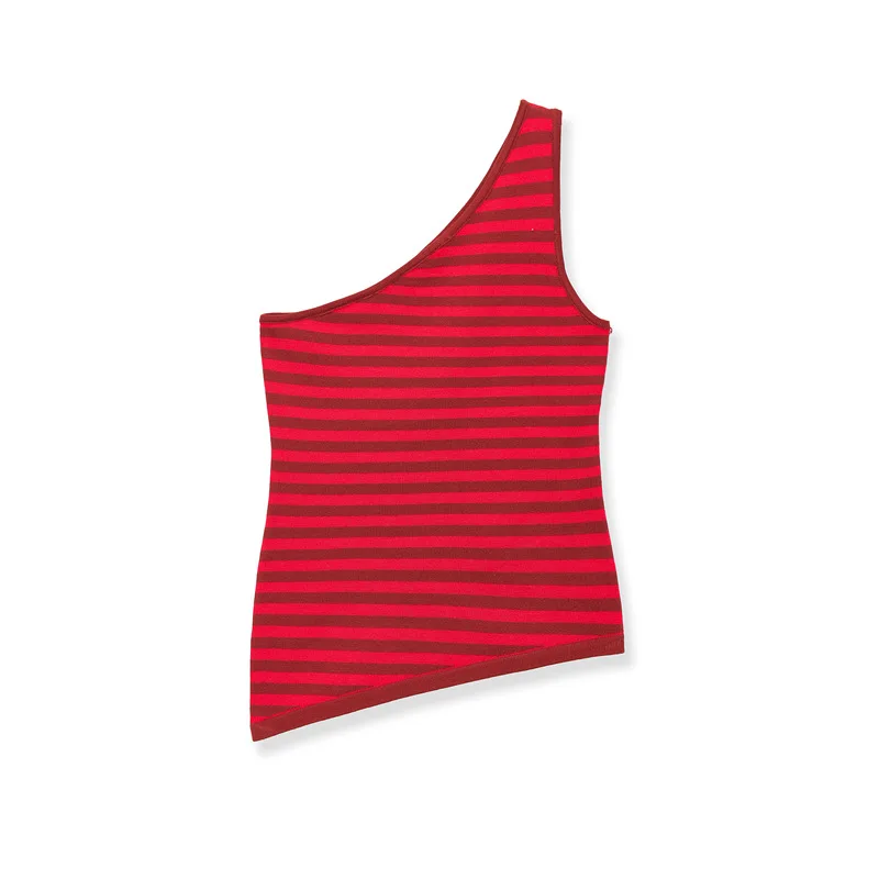 Withered Sleeveless Casual Striped Army Called Camisole Top T-shirt Woman Clothes Female Clothing
Withered Sleeveless Casual Striped Army Called Camisole Top T-shirt Woman Clothes Female Clothing