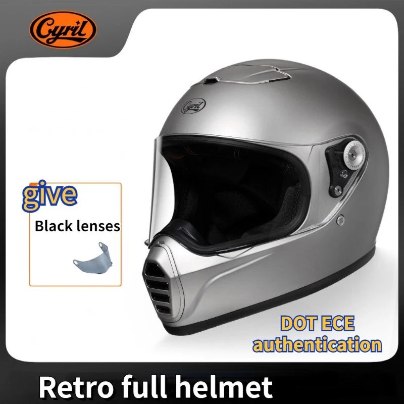 CYRIL Full Face Motorcycle Helmet Lightweight Helmet Motorcycle for Adult Men Women with Tinted and Clear Visor Cacso Moto
CYRIL Full Face Motorcycle Helmet Lightweight Helmet Motorcycle for Adult Men Women with Tinted and Clear Visor Cacso Moto