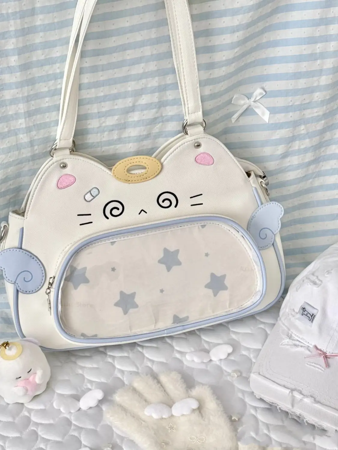 MBTI Canvas Shoulder Bag for Women Kawaii Cat Original Y2k Fashion Ita Bag Transparent Lolita Jk Cute Casual Daily New Handbag
MBTI Canvas Shoulder Bag for Women Kawaii Cat Original Y2k Fashion Ita Bag Transparent Lolita Jk Cute Casual Daily New Handbag