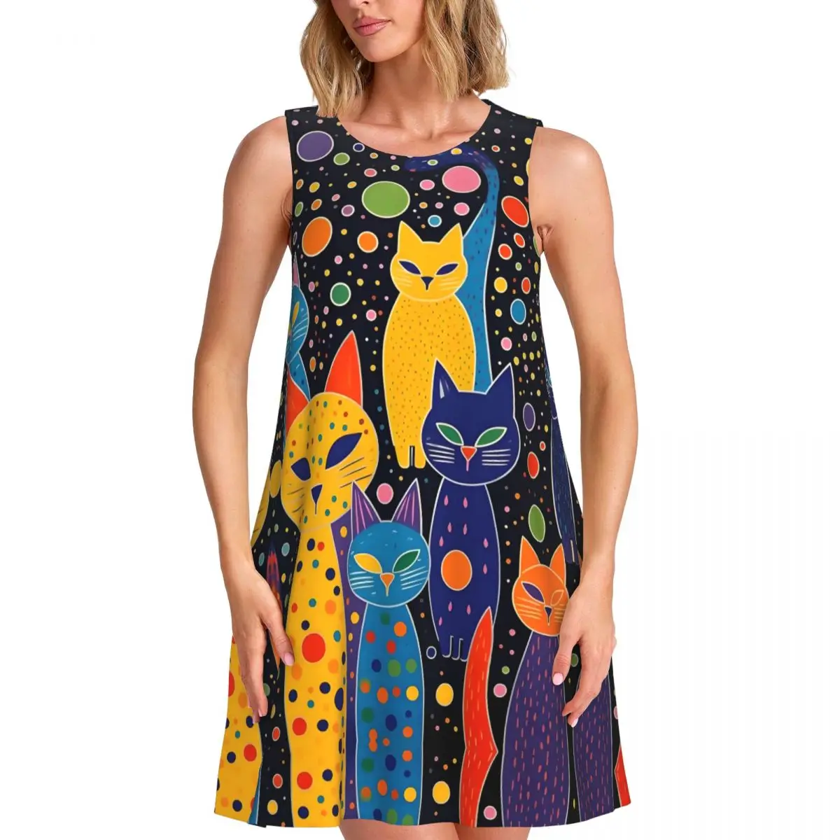 Пользовательские Yayoi Kusama Cat Dots летние платья без рукавов художественные повседневные сарафаны пляжные накидки без рукавов пляжное платье для путешествий
Пользовательские Yayoi Kusama Cat Dots летние платья без рукавов художественные повседневные сарафаны пляжные накидки без рукавов пляжное платье для путешествий
