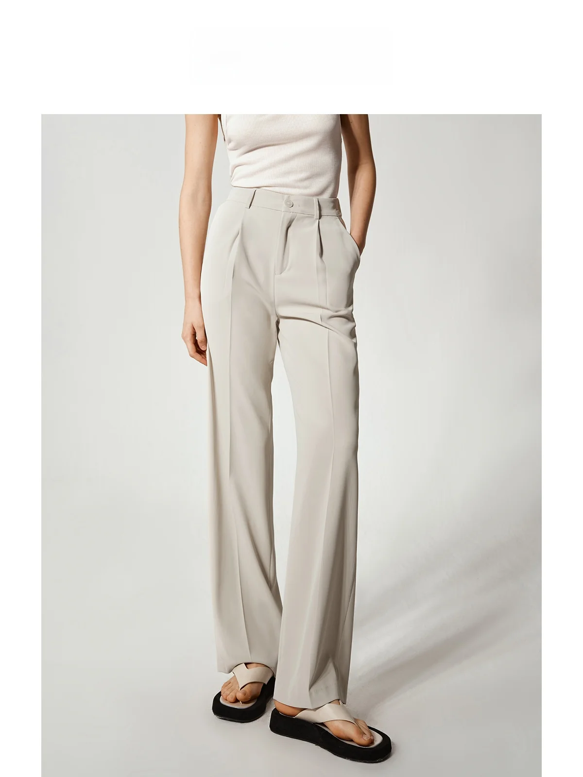 LELENTH Brown Wide Leg Pants Retro Suit Office Commute Women's High Waist Casual Trousers Polyester Fiber Summer Collection
LELENTH Brown Wide Leg Pants Retro Suit Office Commute Women's High Waist Casual Trousers Polyester Fiber Summer Collection