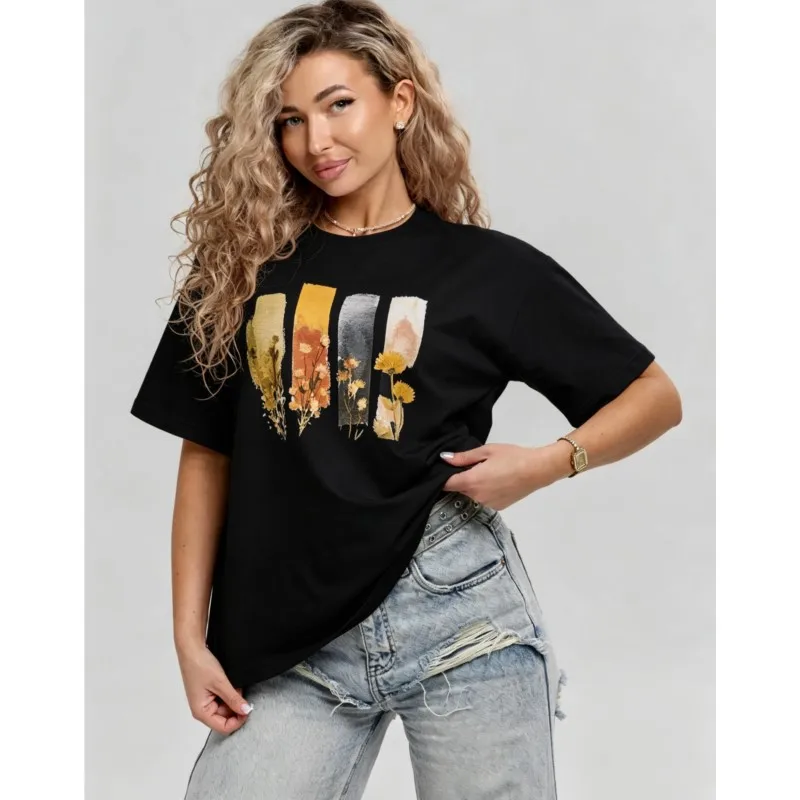 Women's Pure Cotton T-shirts Sping Summer Print Beautiful Flower Fashion Casual Short Sleeved Simple Daily Life Home Office Tops
Women's Pure Cotton T-shirts Sping Summer Print Beautiful Flower Fashion Casual Short Sleeved Simple Daily Life Home Office Tops