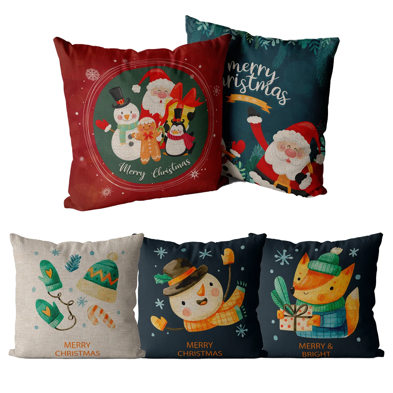 Happy New Year Merry Christmas Xmas Tree Snowman Santa Claus Pillow Cover Decorative 45*45 40X40 Chair Living Room Cushion Cover
Happy New Year Merry Christmas Xmas Tree Snowman Santa Claus Pillow Cover Decorative 45*45 40X40 Chair Living Room Cushion Cover