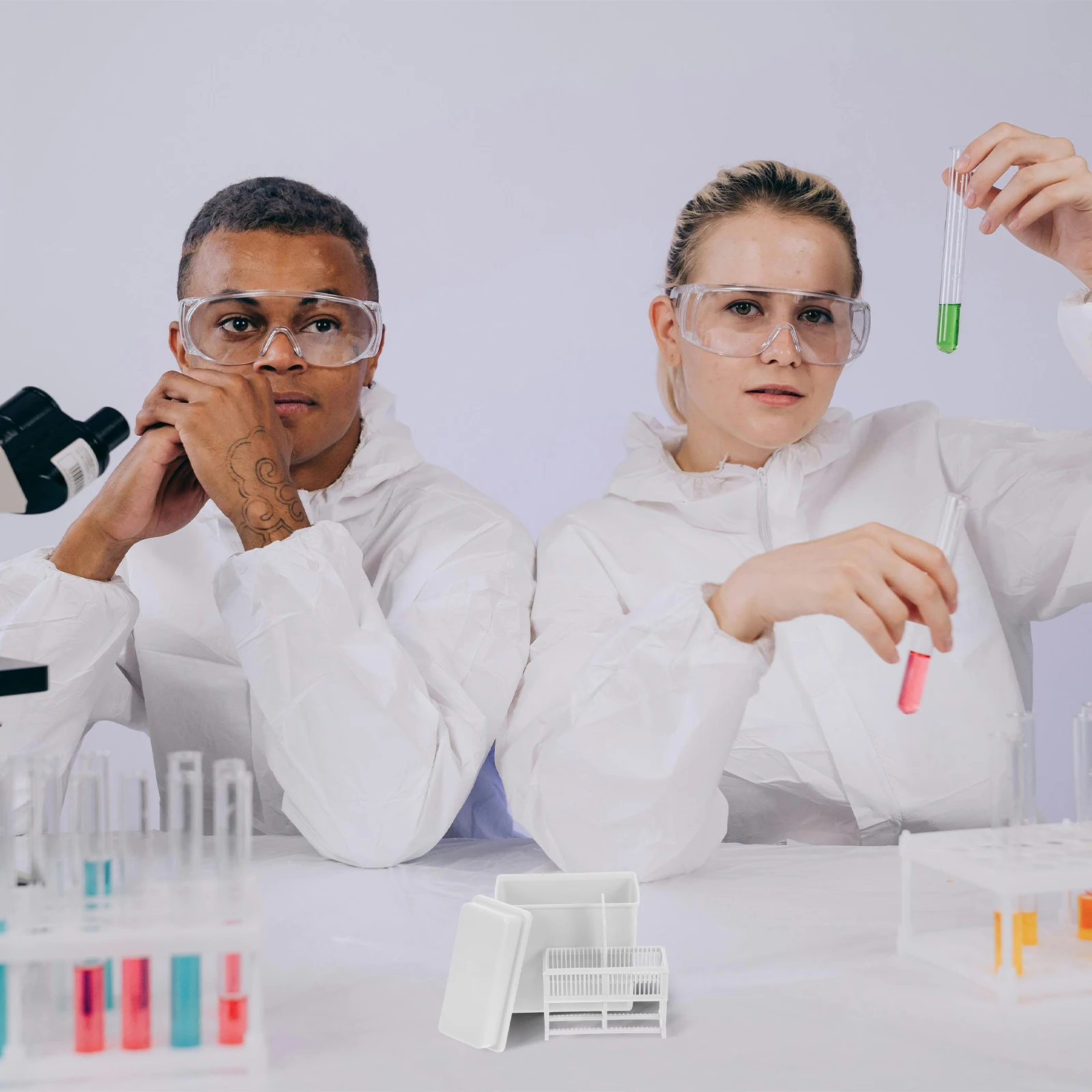 2 Sets Plastic Staining Jar Rack Microscope Slides Kids Lab Storage Plate Easy Control Tissue Sample
2 Sets Plastic Staining Jar Rack Microscope Slides Kids Lab Storage Plate Easy Control Tissue Sample