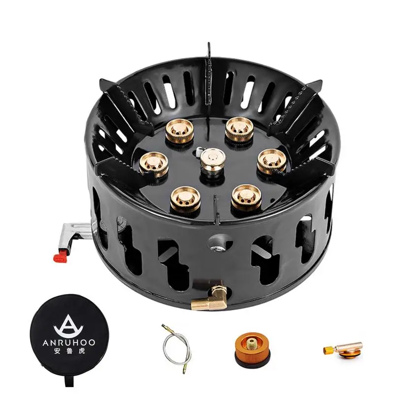 19800W Camping Gas Stove Outdoor Camping Stove 7-Core Burners Strong Fire Stove With Adjustable Gases Valve For Picnic Cooking
19800W Camping Gas Stove Outdoor Camping Stove 7-Core Burners Strong Fire Stove With Adjustable Gases Valve For Picnic Cooking