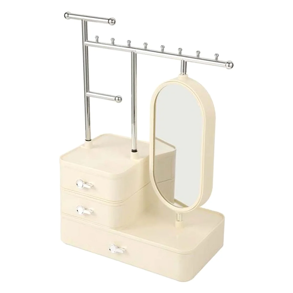 Jewelry Box Organizer with Mirror and Drawer, Jewelry Storage Box for Earrings, Bracelets, Necklaces, Hair Accessories-A
Jewelry Box Organizer with Mirror and Drawer, Jewelry Storage Box for Earrings, Bracelets, Necklaces, Hair Accessories-A