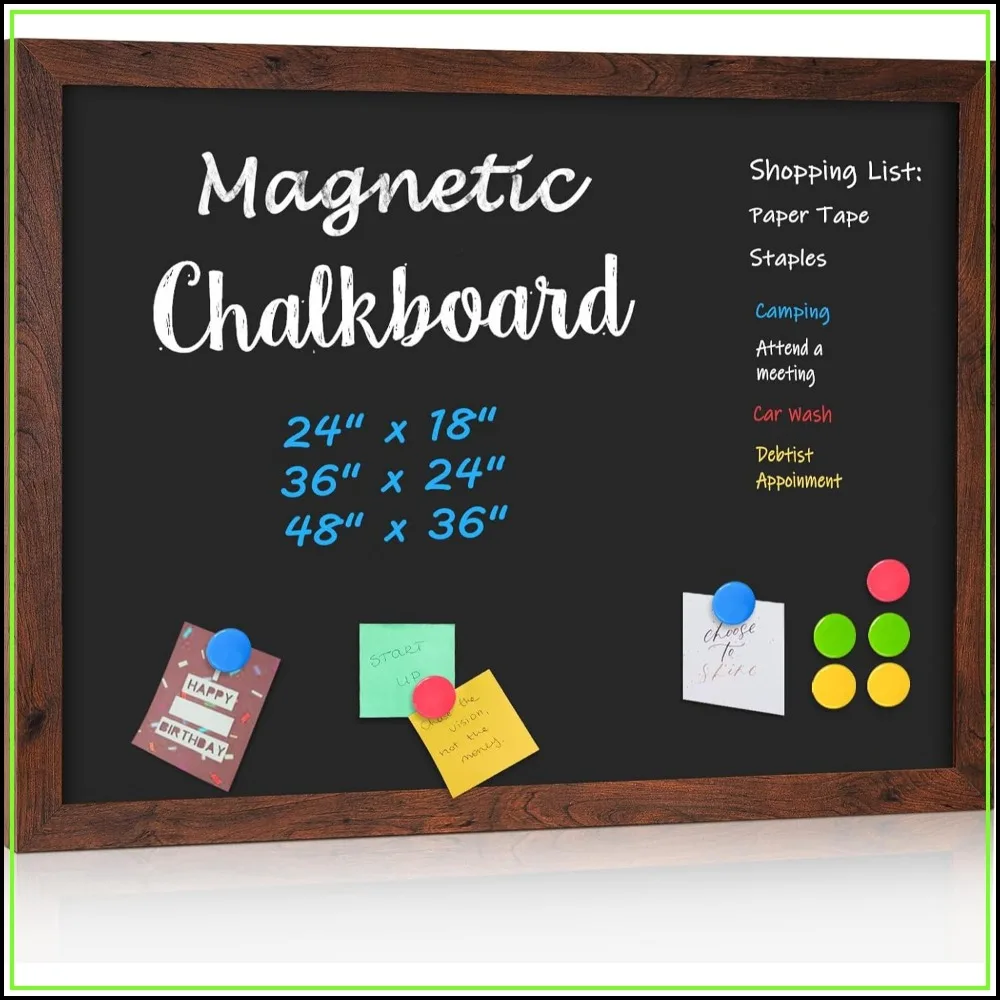 Magnetic Large Chalkboard 48x36 in, Rustic Blackboard for Wall, Kitchen Menu Board with 4 Markers & 8 Magnets
Magnetic Large Chalkboard 48x36 in, Rustic Blackboard for Wall, Kitchen Menu Board with 4 Markers & 8 Magnets