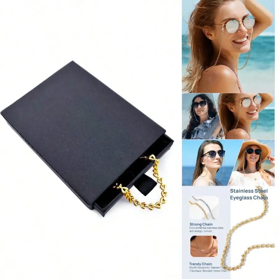 Eyeglass Chain Women Stylish, Stainless Steel Glasses Strap For Men Women, Eye Glasses Holders Around Neck
Eyeglass Chain Women Stylish, Stainless Steel Glasses Strap For Men Women, Eye Glasses Holders Around Neck