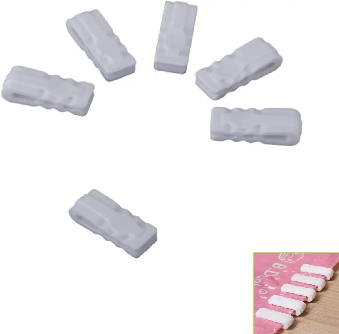 10 Pack Vacuum Storage Bag Sealing Clips with Sliding Grip for Airtight Food Storage and Sous Vide Bags
10 Pack Vacuum Storage Bag Sealing Clips with Sliding Grip for Airtight Food Storage and Sous Vide Bags