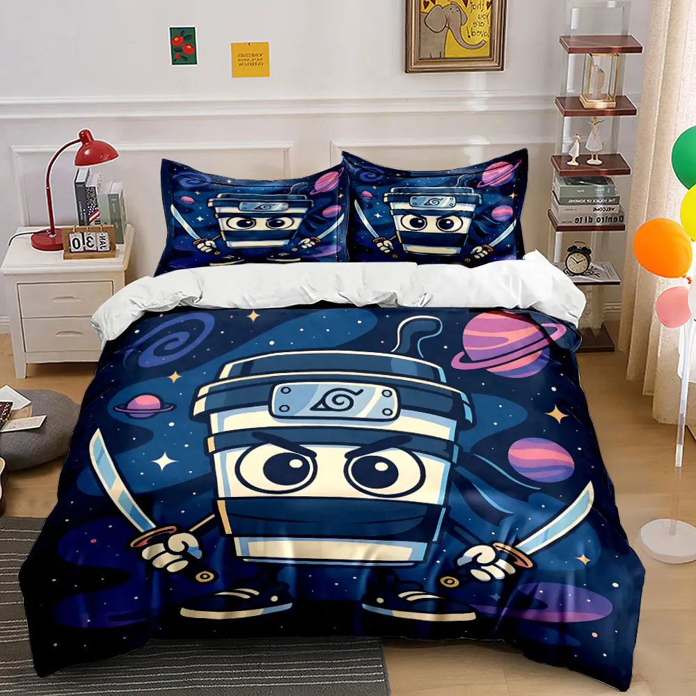 3pcs Cartoon ninja coffee cup Print Bedding Set 1 Duvet Cover 2 Pillowcases for Adult and Children Luxury Gift Full Size
3pcs Cartoon ninja coffee cup Print Bedding Set 1 Duvet Cover 2 Pillowcases for Adult and Children Luxury Gift Full Size