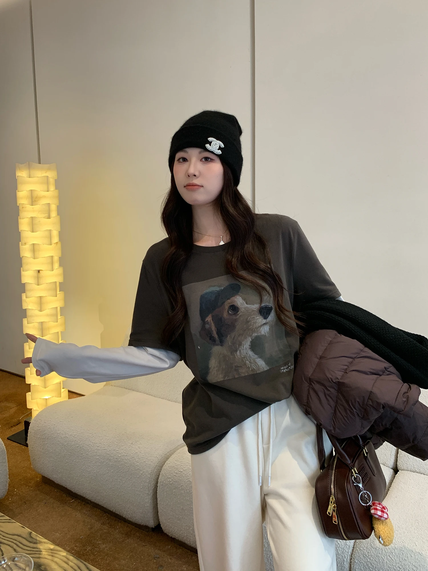 NAZ plus Size Winter Korean Sle Color Blo Print T-irt Women's Dog Print Top Retro Aosphere Fake Two-Piece Cotton Blen...
NAZ plus Size Winter Korean Sle Color Blo Print T-irt Women's Dog Print Top Retro Aosphere Fake Two-Piece Cotton Blen...