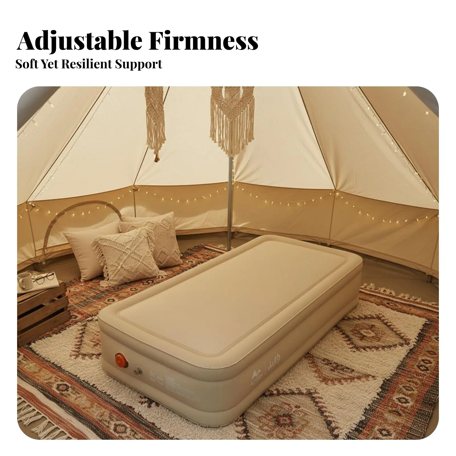 Self-Inflating Air Mattress, Elastic Fiber, Camping Tent Bed, Adjustable Comfort, Portable for Outdoor, Home, Multi-Person Use
Self-Inflating Air Mattress, Elastic Fiber, Camping Tent Bed, Adjustable Comfort, Portable for Outdoor, Home, Multi-Person Use