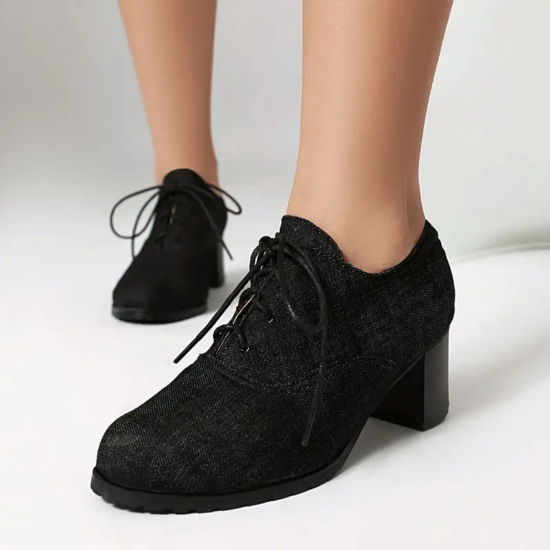 SIMLOVEYO Brand 2025 Leisure Women Pumps Round Toe Block Heels 5.5cm Lace Up Large Size 43 44 45 Soft Daily Female Shoes Spring
SIMLOVEYO Brand 2025 Leisure Women Pumps Round Toe Block Heels 5.5cm Lace Up Large Size 43 44 45 Soft Daily Female Shoes Spring