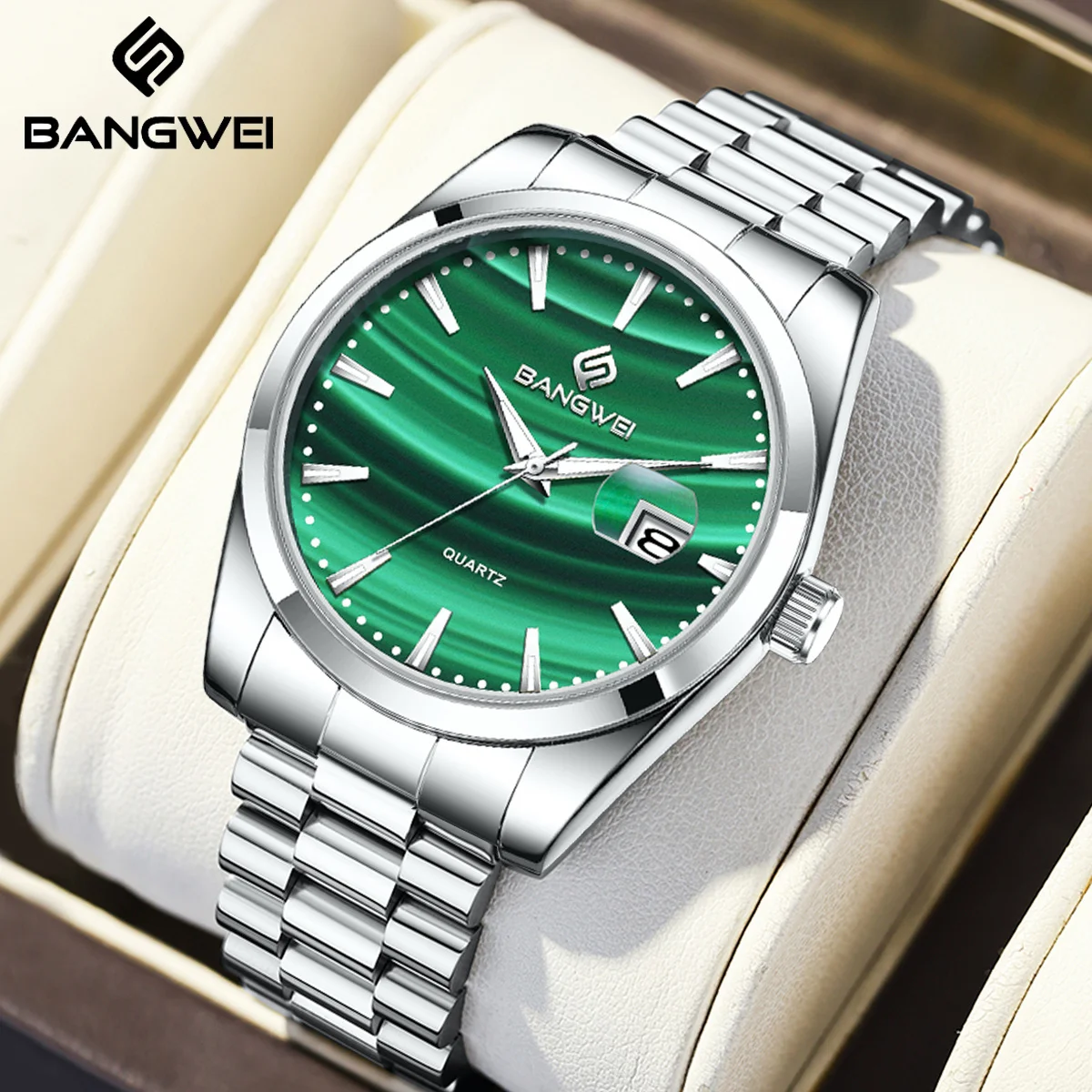 BANGWEI New Luxury Man Watch 3Bar Waterproof Stainless Steel Business Men Quartz Wristwatches Sports Diving Date Watches for Men
BANGWEI New Luxury Man Watch 3Bar Waterproof Stainless Steel Business Men Quartz Wristwatches Sports Diving Date Watches for Men