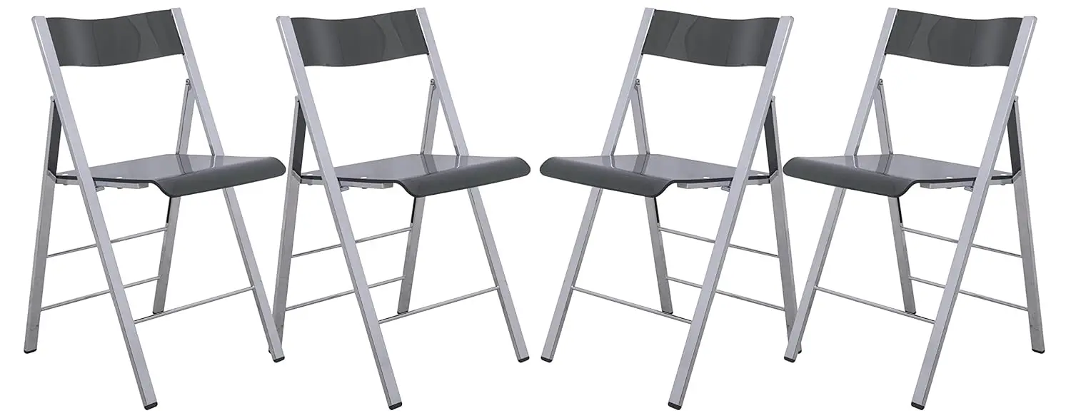 Transparent Acrylic Folding Chair Iron Chrome Base Lightweight Stackable Set of 4 No Assembly Desk Dining Event, Customized
Transparent Acrylic Folding Chair Iron Chrome Base Lightweight Stackable Set of 4 No Assembly Desk Dining Event, Customized
