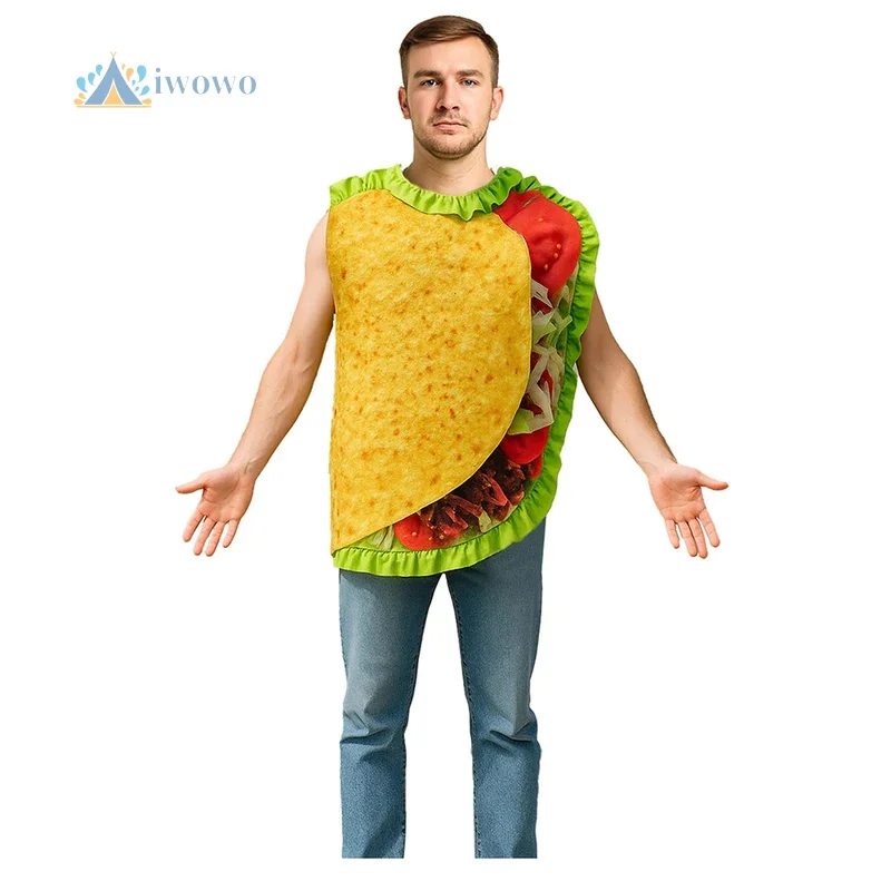 Adult Mexican Roll Printed Costumes Thanksgiving Day Halloween Food Christmas One-Piece Party Cosplay Costume Bar Jumpsuit
Adult Mexican Roll Printed Costumes Thanksgiving Day Halloween Food Christmas One-Piece Party Cosplay Costume Bar Jumpsuit