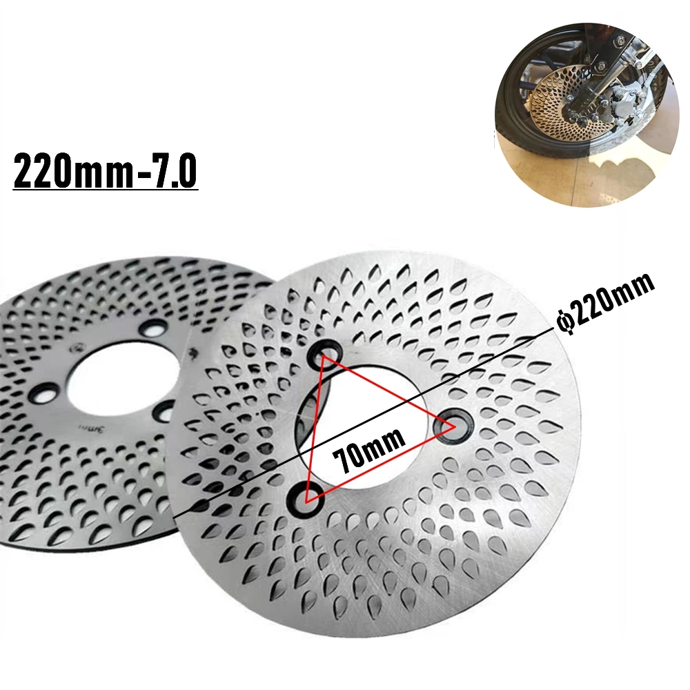 Universal 220mm Stainless steel Motorcycle Scooter Front & Rear Brake Disc Disk For Yamaha Honda Suzuki M3 Monkey Niu Ninebot
Universal 220mm Stainless steel Motorcycle Scooter Front & Rear Brake Disc Disk For Yamaha Honda Suzuki M3 Monkey Niu Ninebot