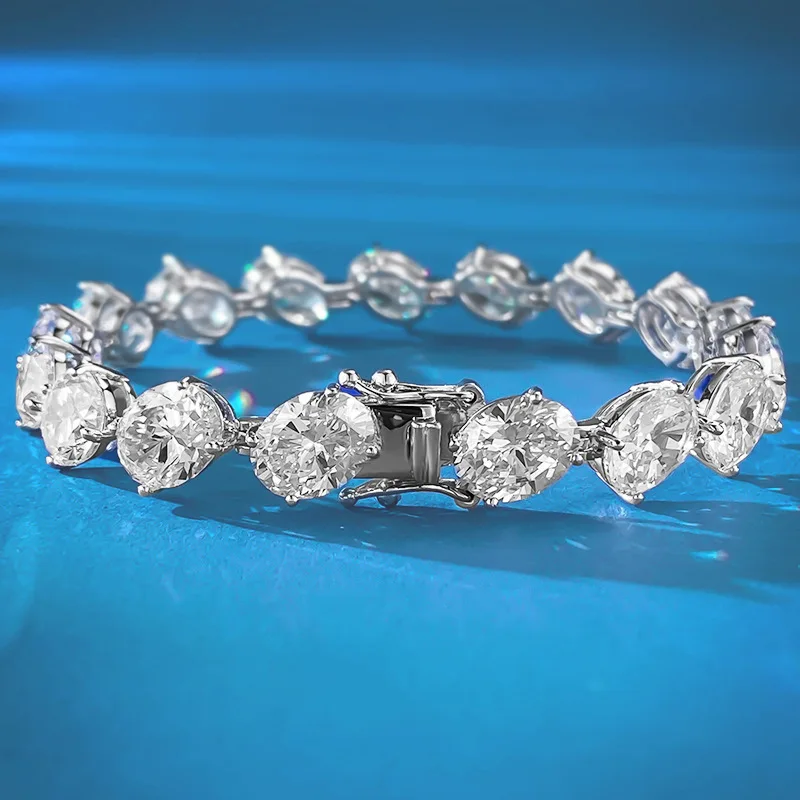 Pigeon Egg Diamond Bracelet 7x9mm Full Diamond, S925 Sterling Silver High Carbon Diamond Jewelry
Pigeon Egg Diamond Bracelet 7x9mm Full Diamond, S925 Sterling Silver High Carbon Diamond Jewelry