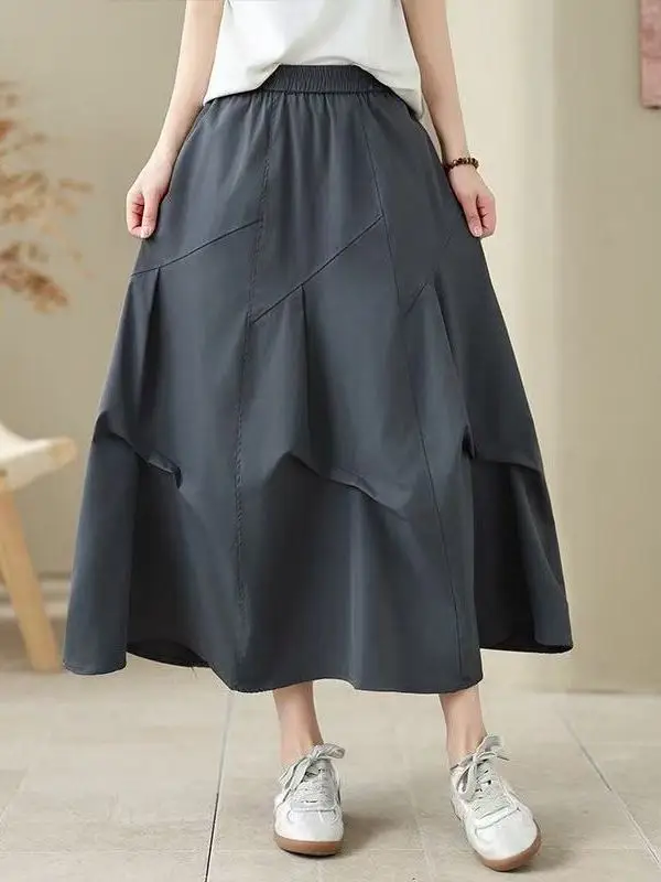 Повседневная плиссированная асимметричная юбка средней длины больших размеров для женщин, новая весенняя модель с эластичной талией, миди-юбка для повседневной носки
Повседневная плиссированная асимметричная юбка средней длины больших размеров для женщин, новая весенняя модель с эластичной талией, миди-юбка для повседневной носки