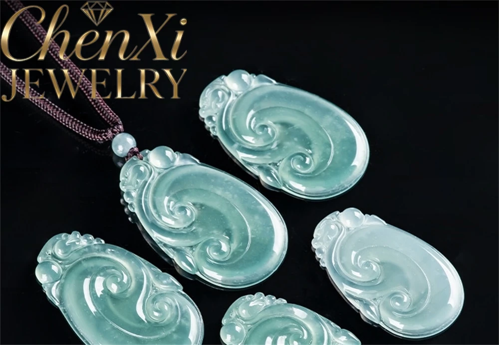 Natural Burmese A Grade Ice Blue Water Jadeite Ruyi Pendant with S925 Silver Necklace Good Luck Fine Jewelry Perfect Gift
Natural Burmese A Grade Ice Blue Water Jadeite Ruyi Pendant with S925 Silver Necklace Good Luck Fine Jewelry Perfect Gift