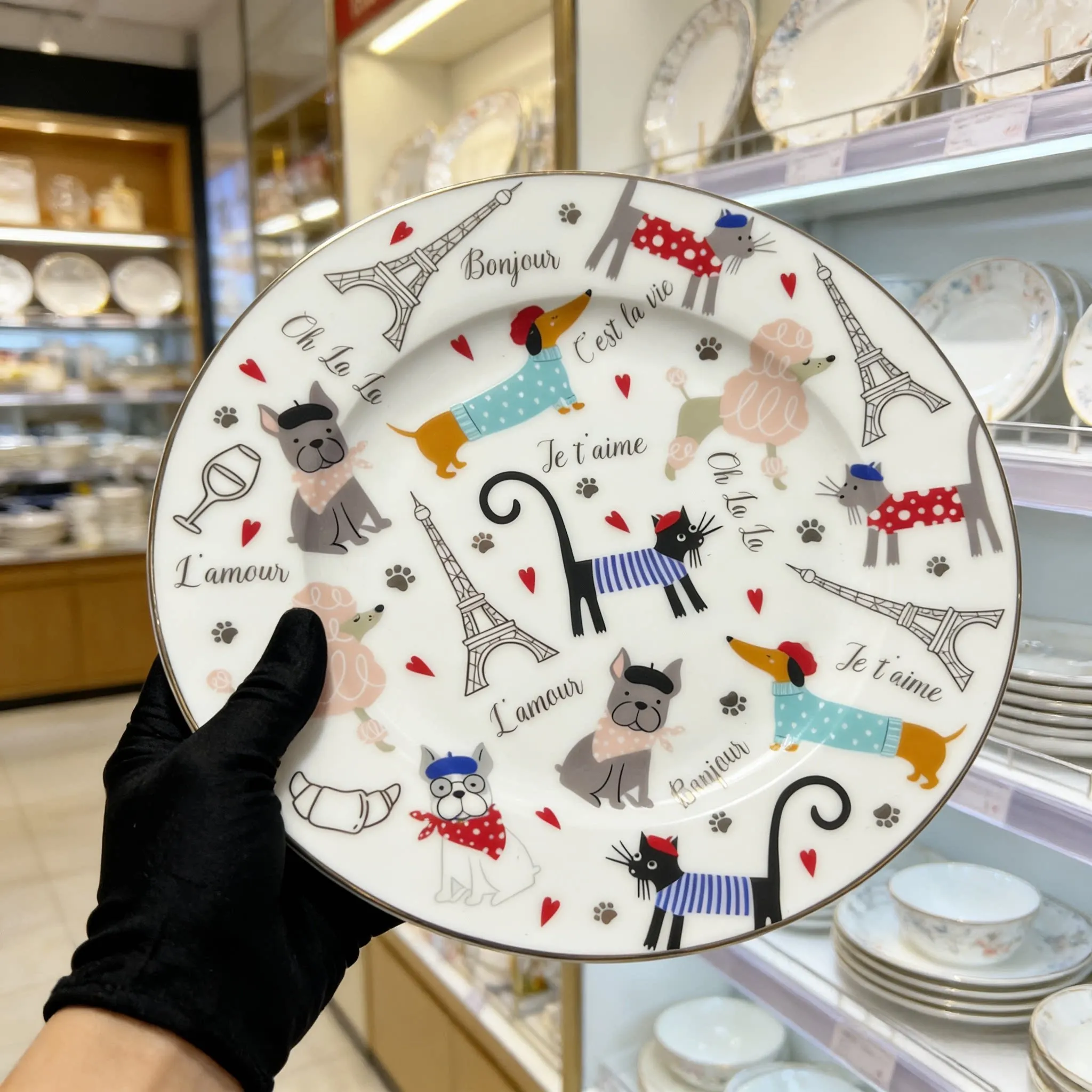 Cute Cat and Dog Cartoon Ceramic Plate Circular Plate 7.5-inch Household Flat Plate Small Plate Round Cake Plate Vegetable Plate
Cute Cat and Dog Cartoon Ceramic Plate Circular Plate 7.5-inch Household Flat Plate Small Plate Round Cake Plate Vegetable Plate