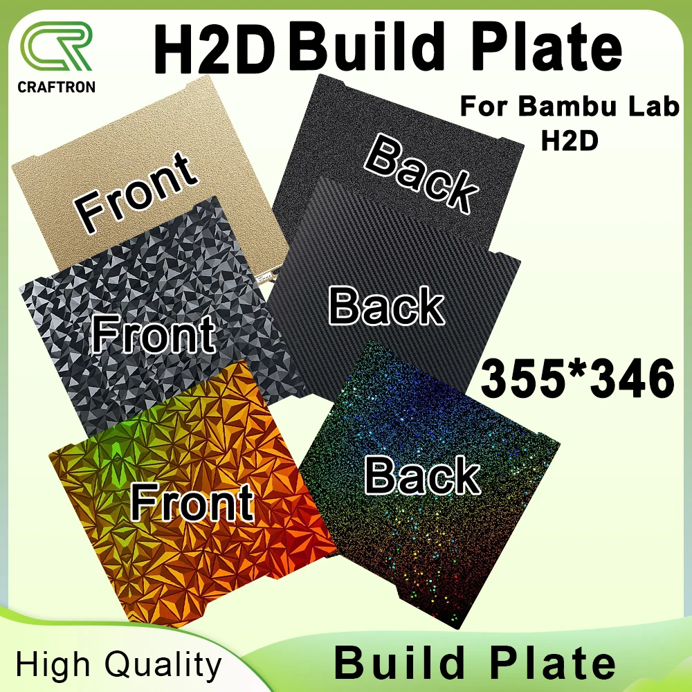 For Bambu Lab H2d Bed Double Sided Bambulab Smooth Build Plate 355x346 Hiqh Quality For Bambu Lab H2D Accessories Spare Parts
For Bambu Lab H2d Bed Double Sided Bambulab Smooth Build Plate 355x346 Hiqh Quality For Bambu Lab H2D Accessories Spare Parts
