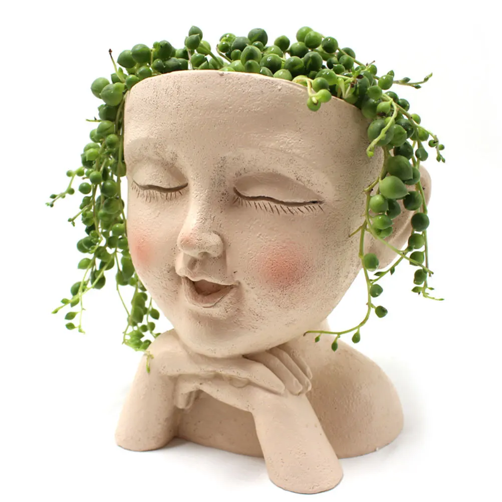 Resin Face Shaped Flowerpot Creative Plant Container Indoor Outdoor Garden Decor Face Figurine Flowerpot Creative Plant Pot
Resin Face Shaped Flowerpot Creative Plant Container Indoor Outdoor Garden Decor Face Figurine Flowerpot Creative Plant Pot
